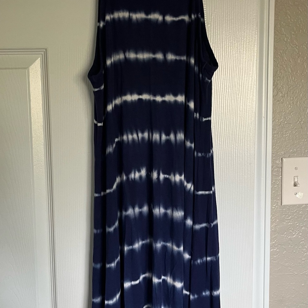 Old Navy Blue Tie-Dyed Tank Dress